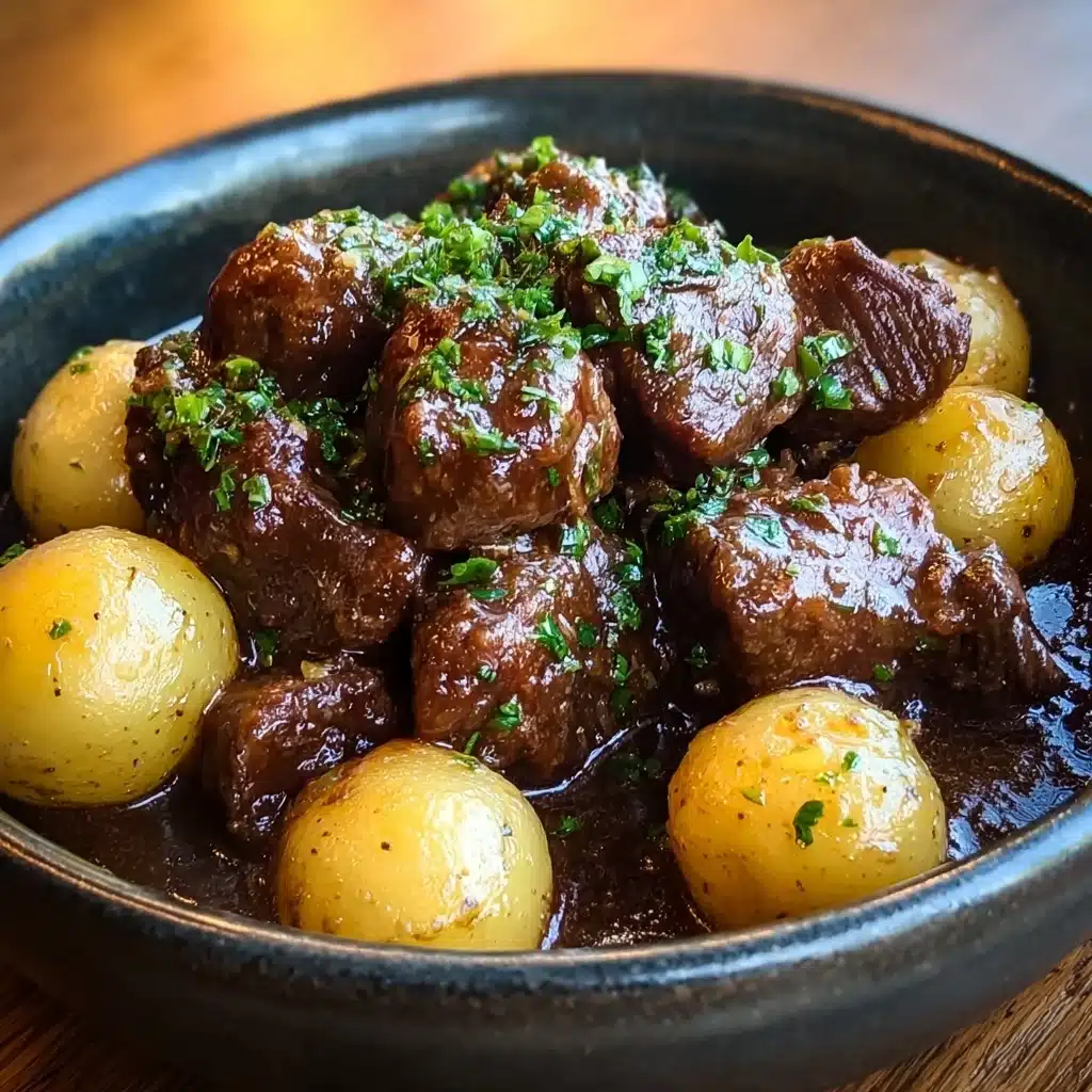 Garlic Butter Beef Bites with Potatoes Recipe - Recipe Image