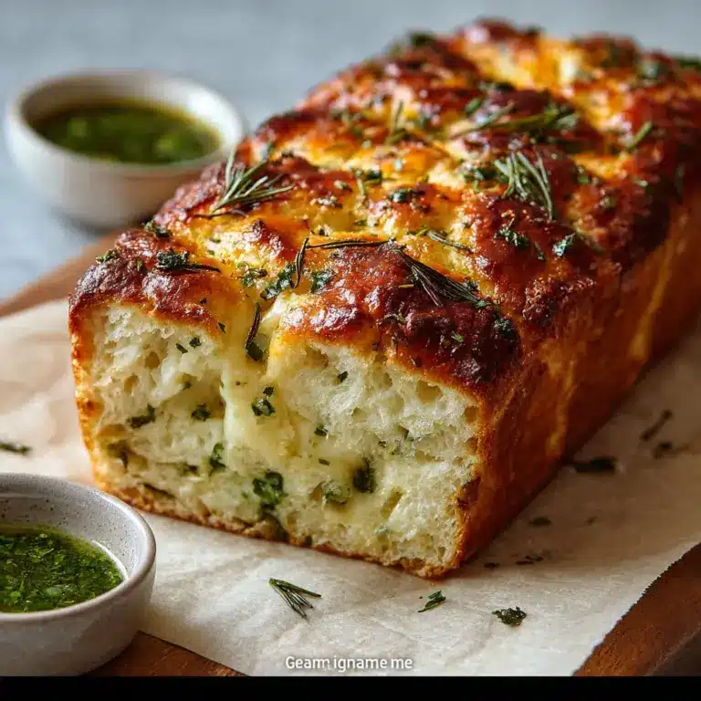 Cheese, Herb & Garlic Quick Bread (No Yeast) Recipe