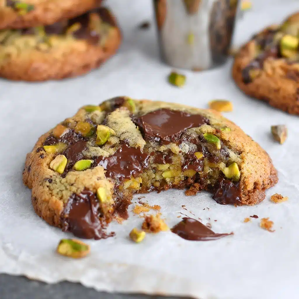 Dark Chocolate Pistachio Tahini Cookies Recipe - Recipe Image