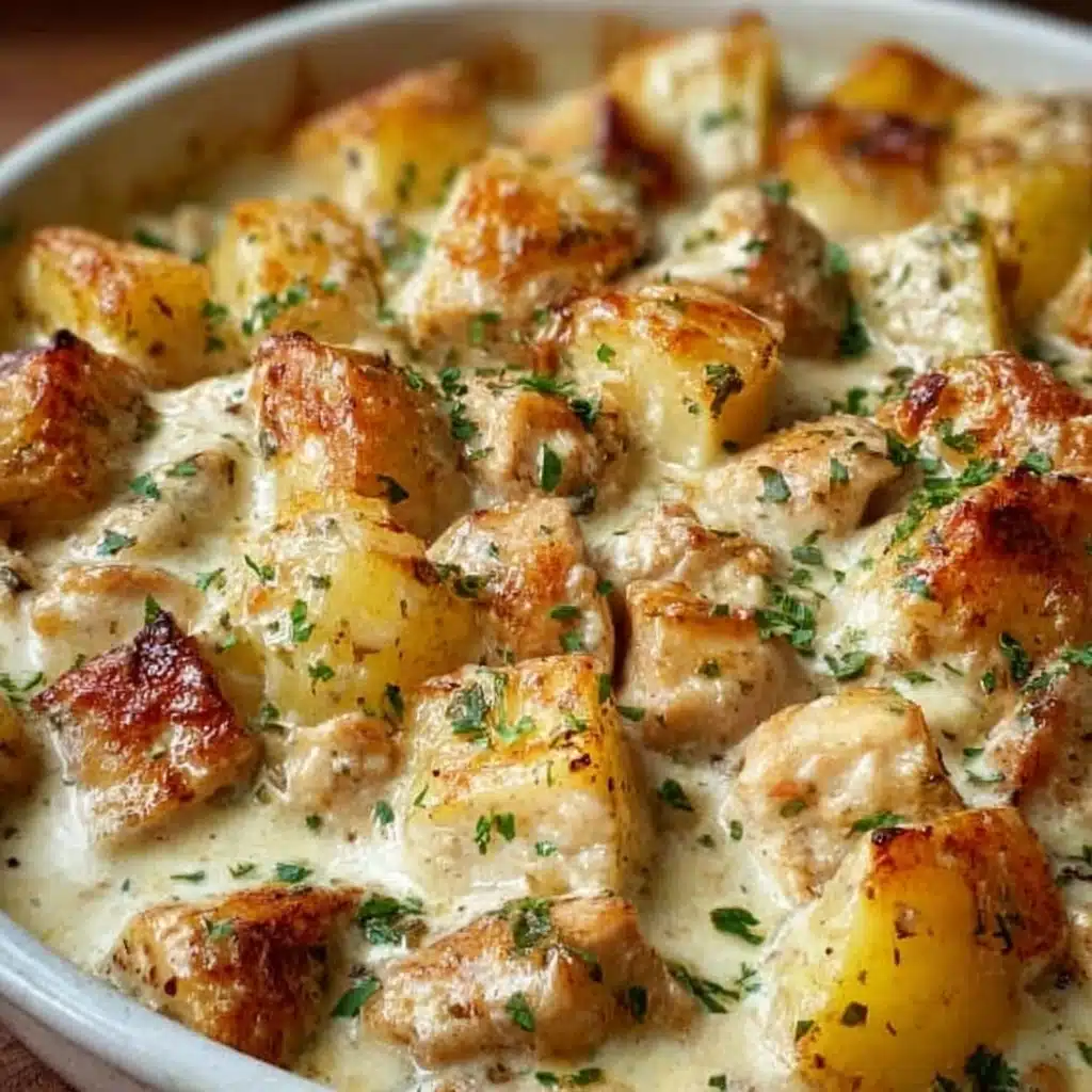 Garlic Parmesan Crockpot Chicken and Potatoes Recipe - Recipe Image