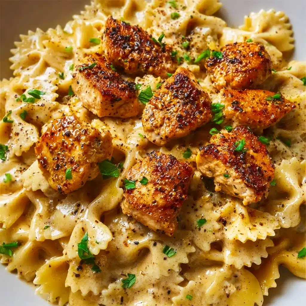 Creamy Cajun Chicken Bowtie Pasta Skillet Recipe - Recipe Image
