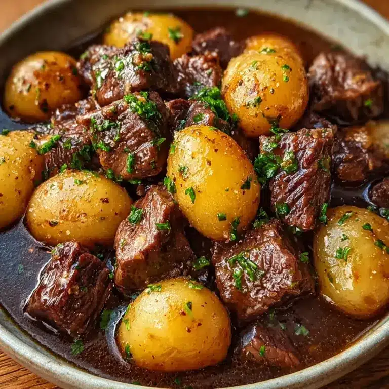 Garlic Butter Beef Bites with Potatoes Recipe