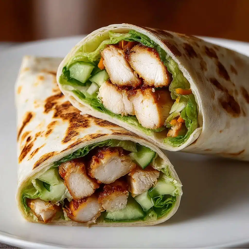 Healthy Honey Mustard Chicken Wrap Recipe - Recipe Image