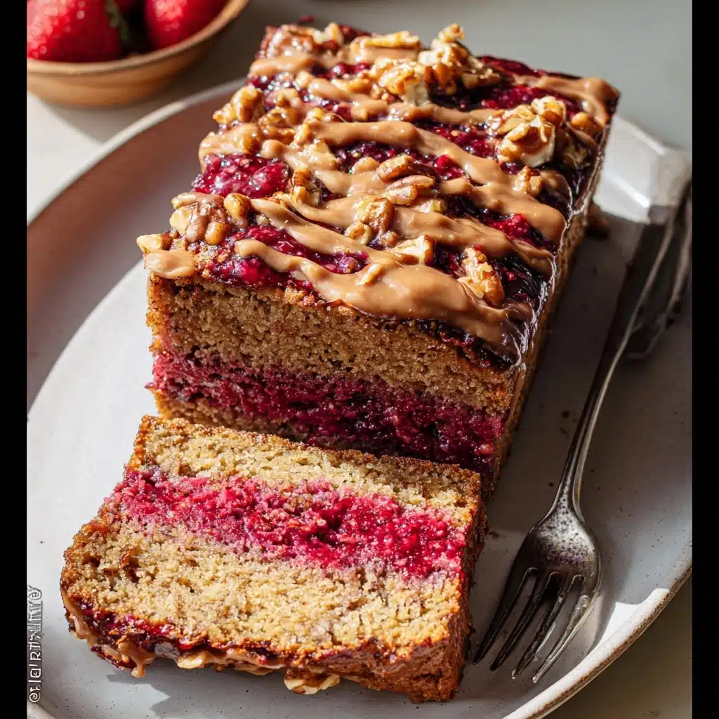 Peanut Butter & Jelly Banana Bread Recipe - Recipe Image