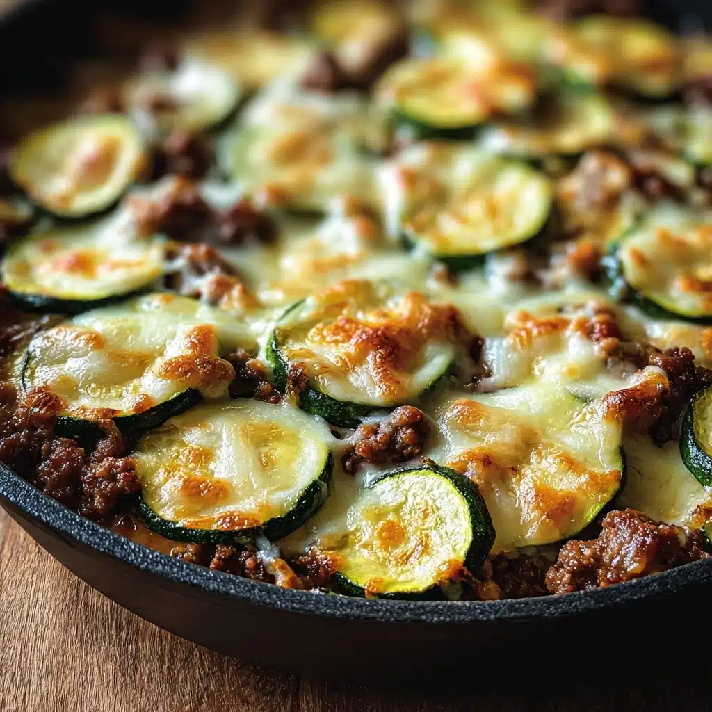 Cheesy Beef & Zucchini Casserole Recipe - Recipe Image