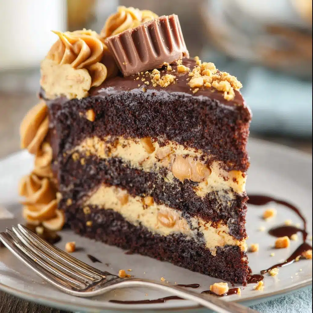 Peanut Butter Chocolate Layer Cake Recipe - Recipe Image