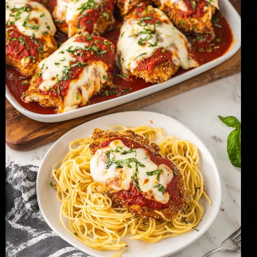 Homemade Chicken Parm and Spaghetti Recipe - Recipe Image