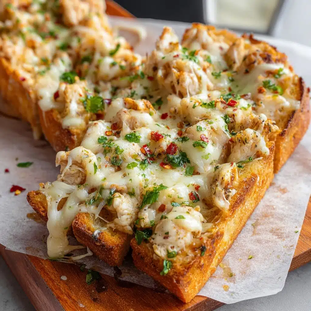 The Viral Chicken Alfredo Garlic Bread I'm Obsessed With Recipe - Recipe Image