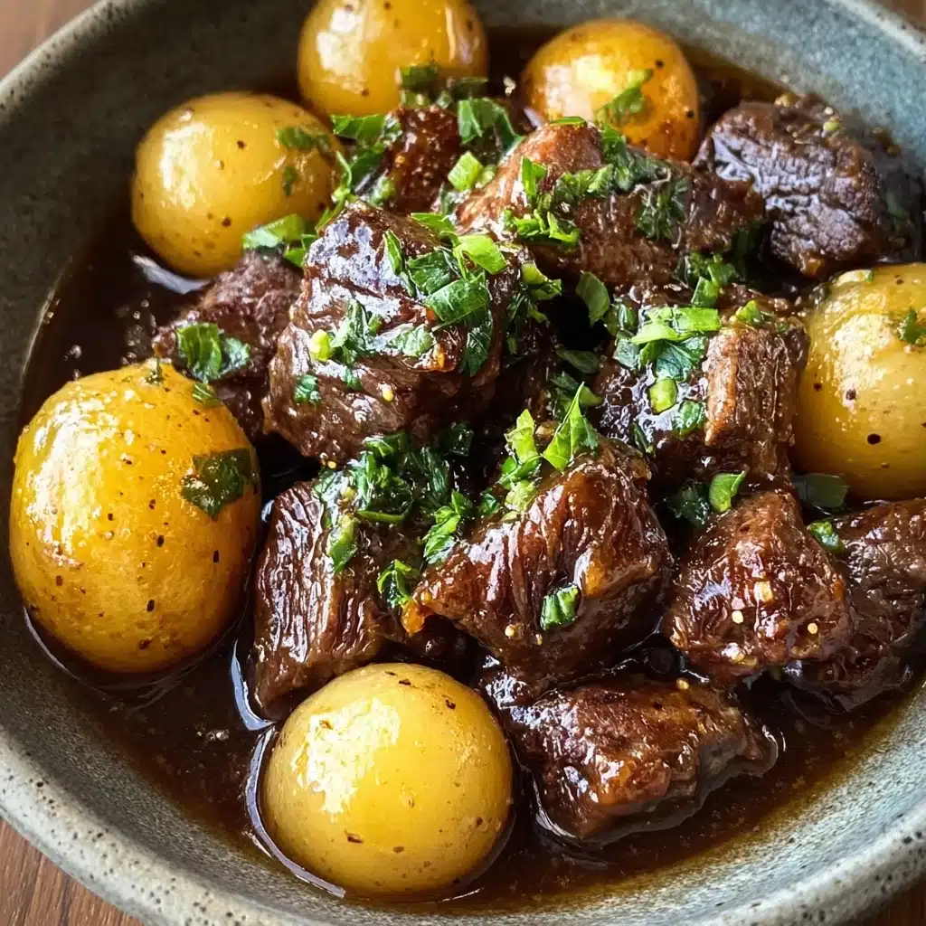 Garlic Butter Beef Bites with Potatoes Recipe