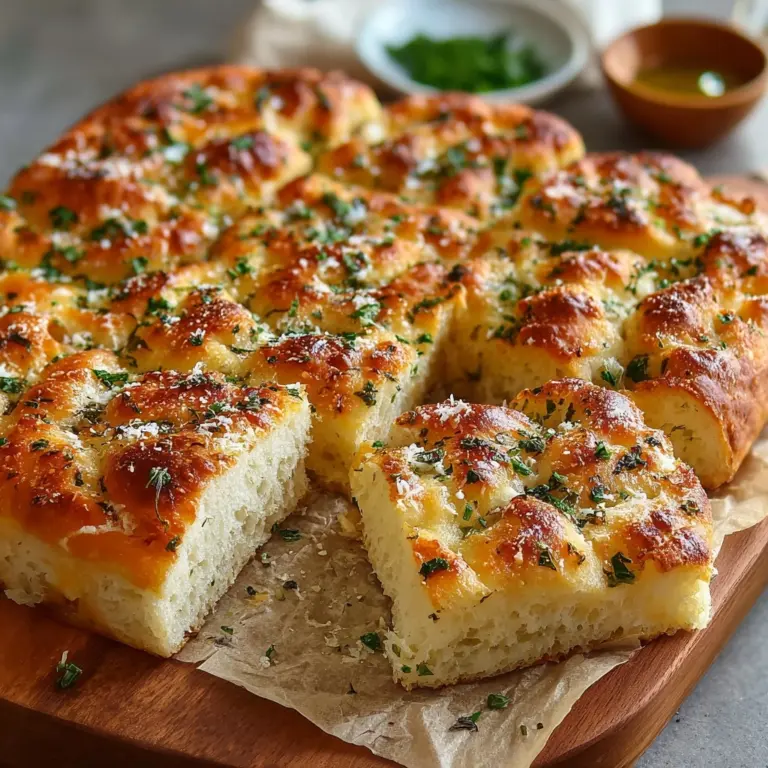 Garlic Parmesan Focaccia Bread Recipe