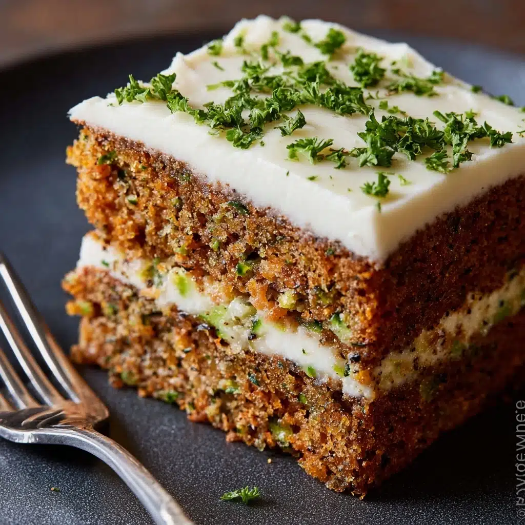 Moist Carrot Zucchini Cake with Cream Cheese Frosting Recipe - Recipe Image