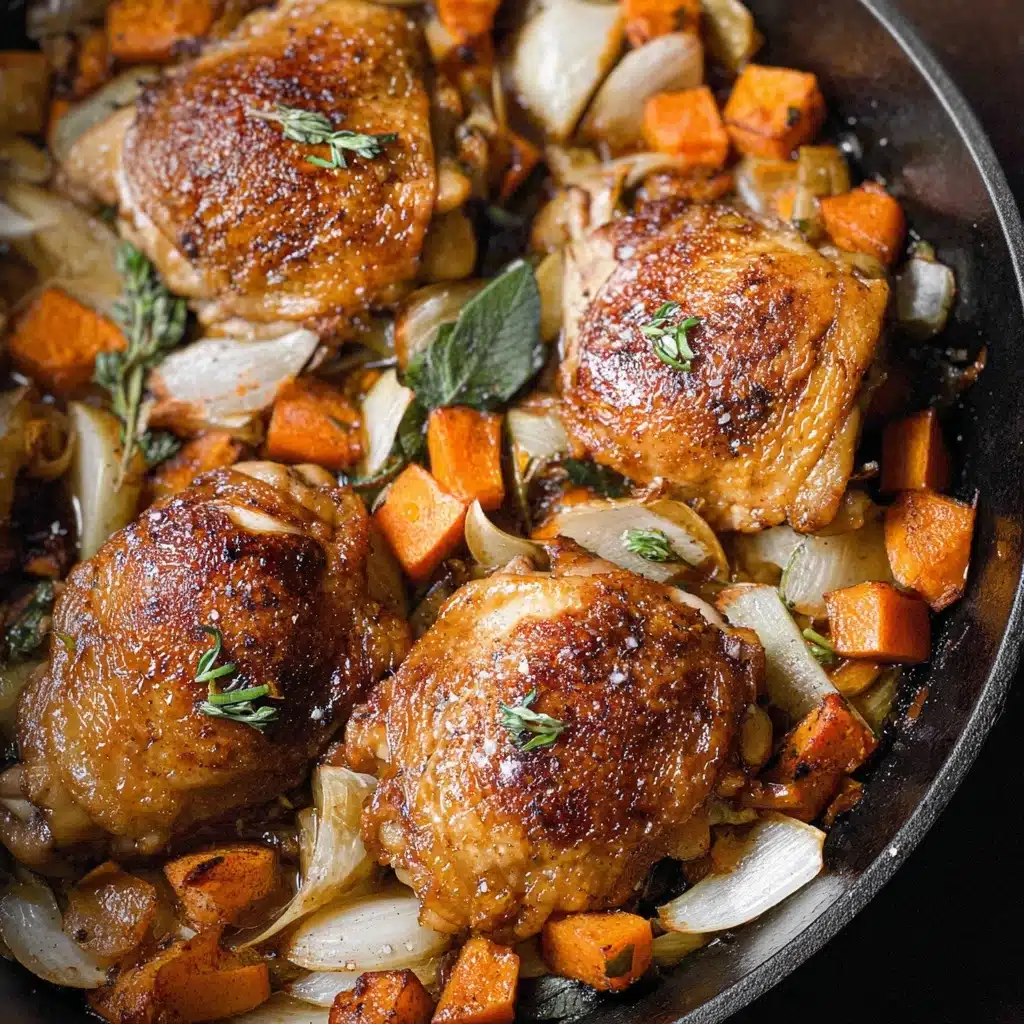 Maple Roasted Chicken With Sweet Potatoes Recipe