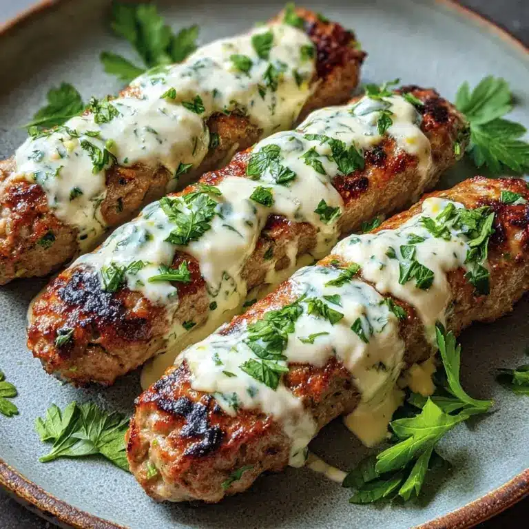 Chicken Kofta with Garlic Yogurt Sauce Recipe