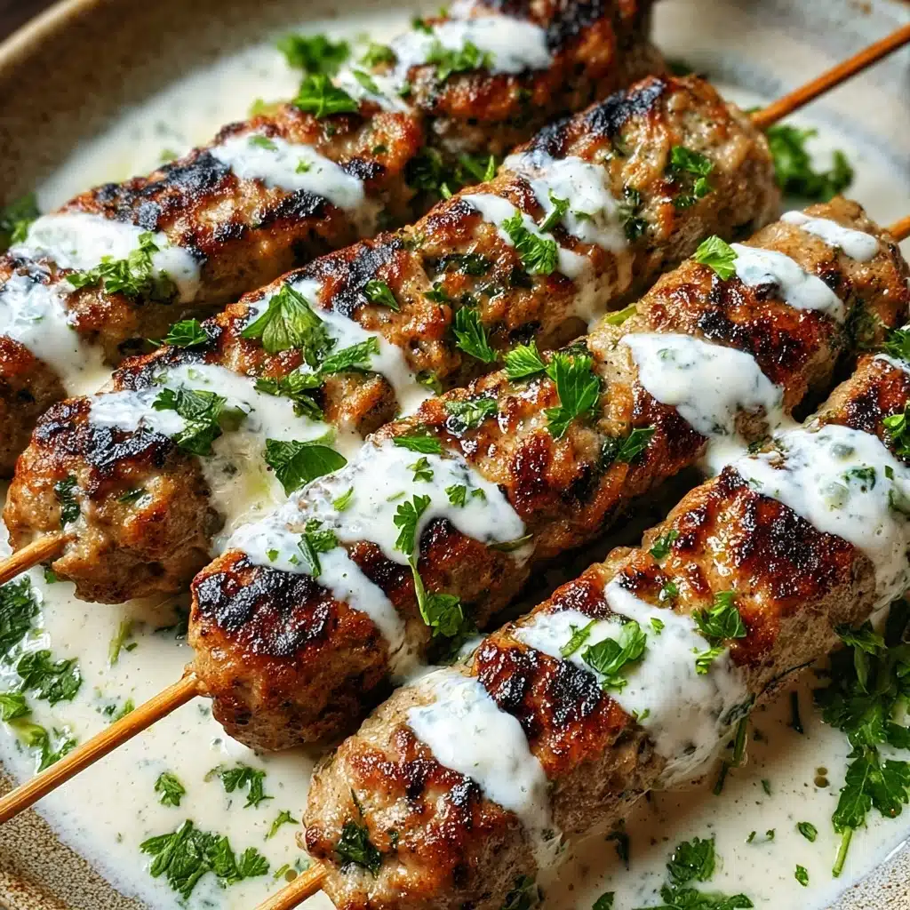 Chicken Kofta with Garlic Yogurt Sauce Recipe - Recipe Image