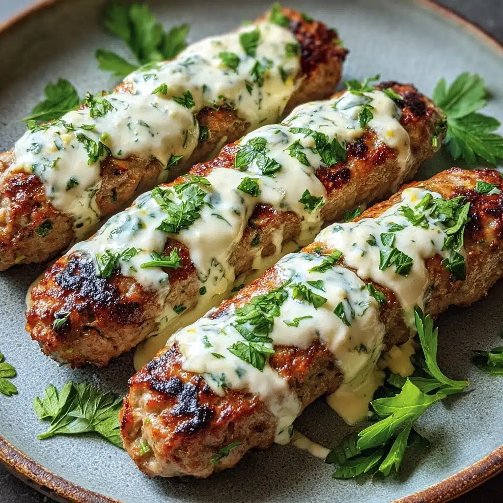Chicken Kofta with Garlic Yogurt Sauce Recipe - Recipe Image