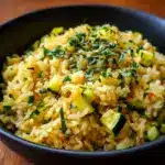One Pot Cheesy Zucchini Rice Recipe