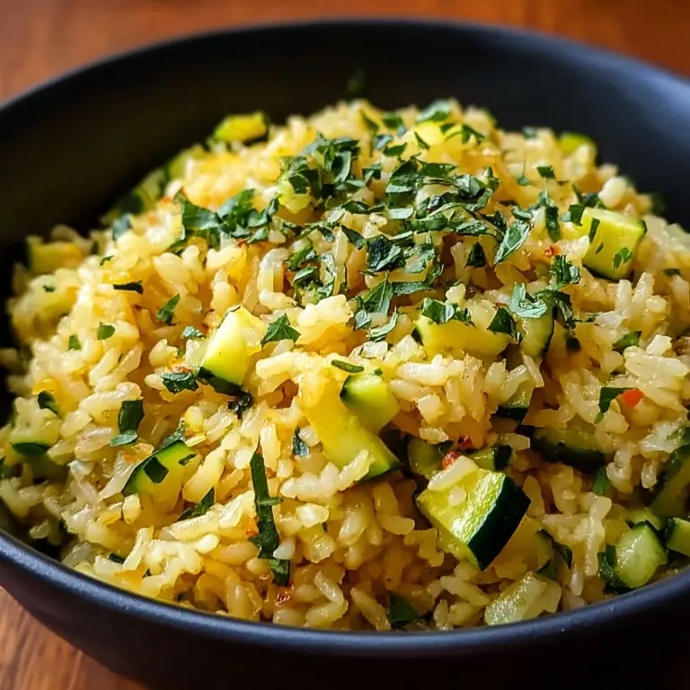 One Pot Cheesy Zucchini Rice Recipe