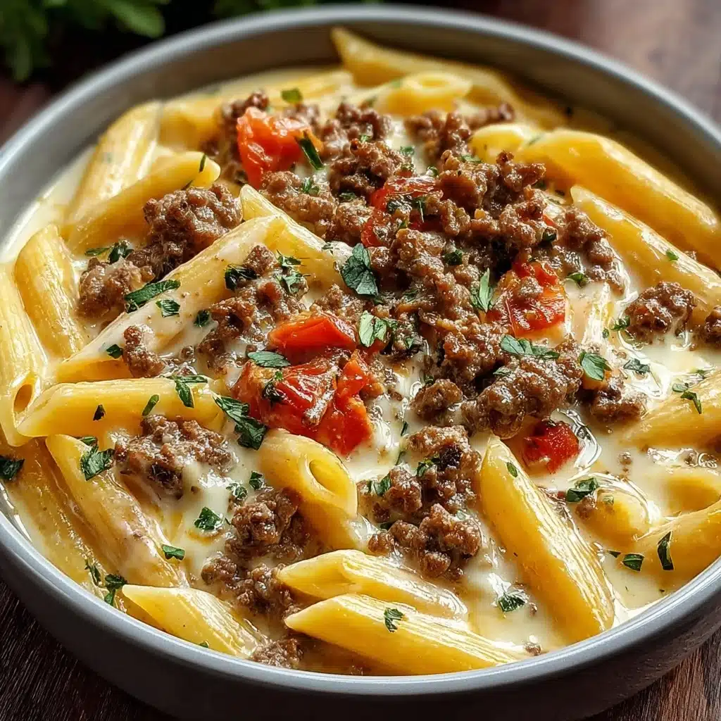 Creamy Rotel Pasta with Ground Beef Recipe - Recipe Image