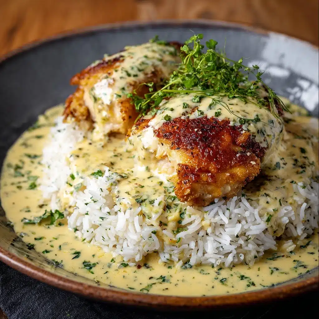 Creamy Smothered Chicken And Rice Recipe - Recipe Image