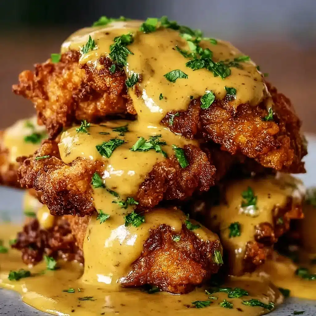 Pretzel Chicken with Mustard-Cheddar Sauce Recipe