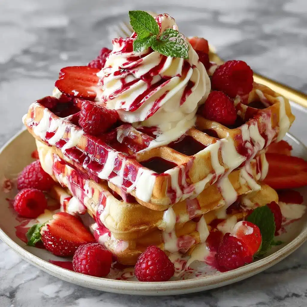 Red Velvet Marble Waffles Recipe