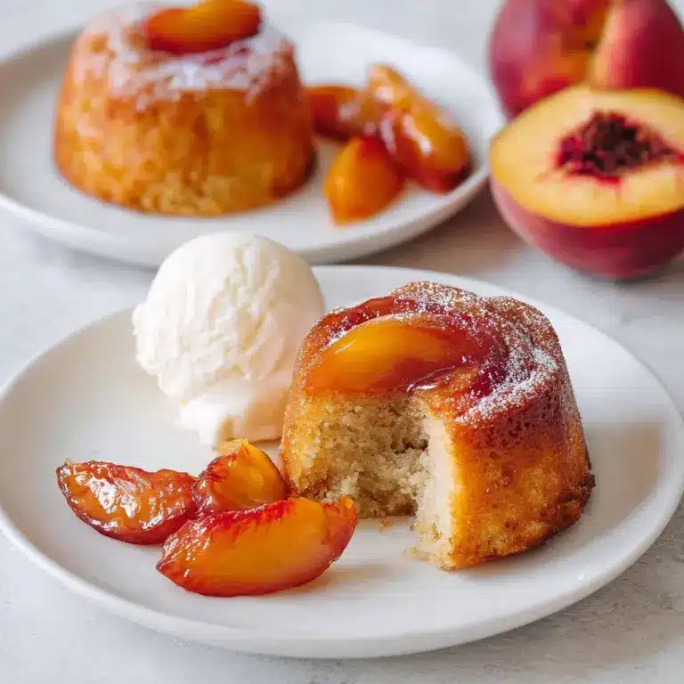 Peach Upside Down Mini Cakes Recipe