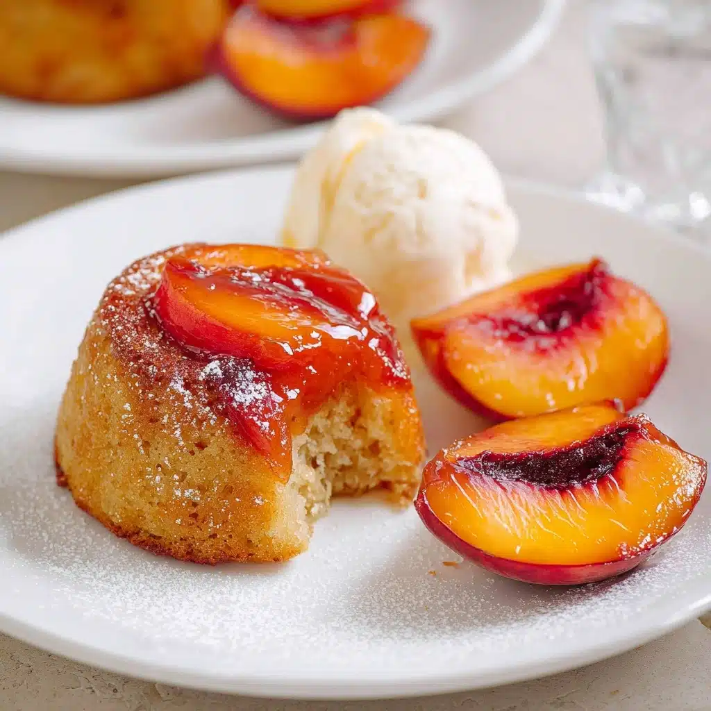 Peach Upside Down Mini Cakes Recipe - Recipe Image