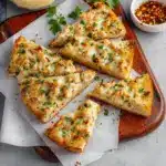The Viral Chicken Alfredo Garlic Bread I'm Obsessed With Recipe