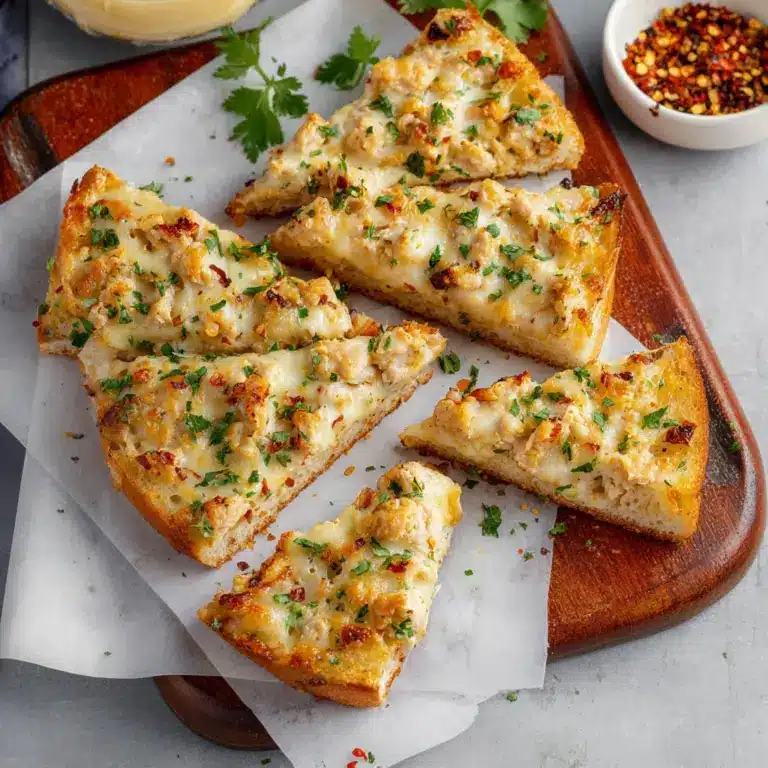 The Viral Chicken Alfredo Garlic Bread I'm Obsessed With Recipe