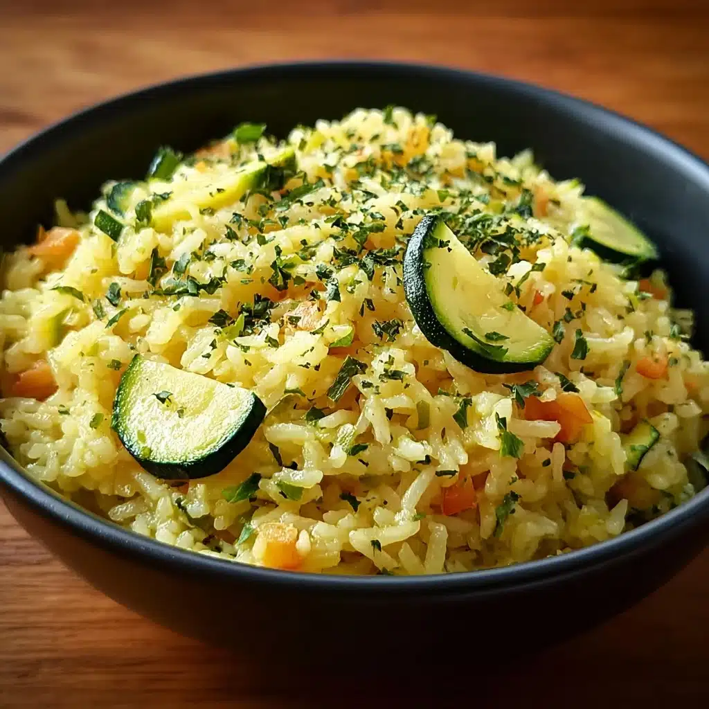 One Pot Cheesy Zucchini Rice Recipe - Recipe Image