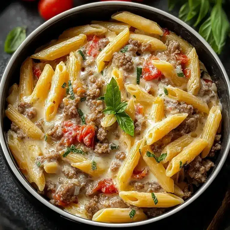Creamy Rotel Pasta with Ground Beef Recipe