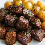 Garlic Butter Steak Bites and Potatoes Recipe