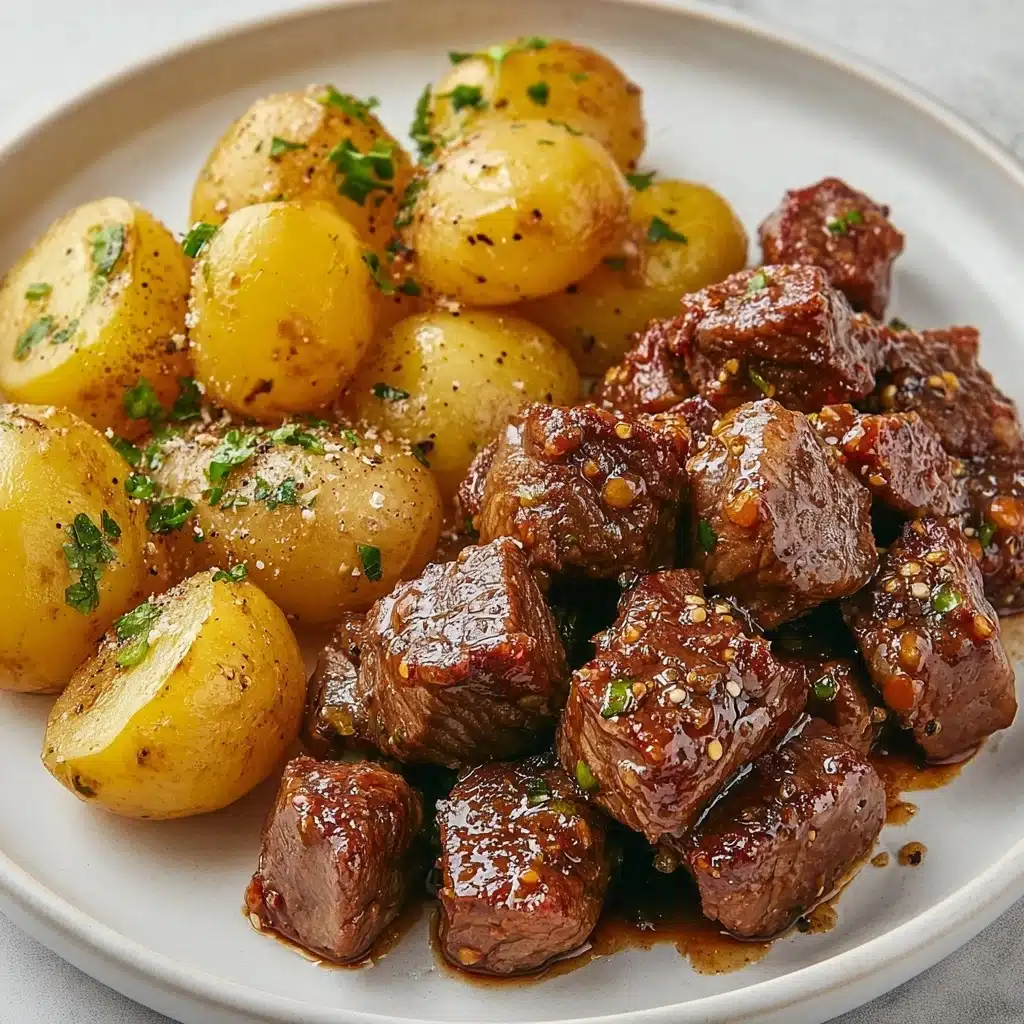 Garlic Butter Steak Bites and Potatoes Recipe - Recipe Image
