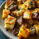 Crockpot Loaded Steak and Potato Bake Recipe