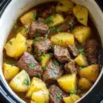 Slow Cooker Steak and Cheddar Potato Casserole Recipe