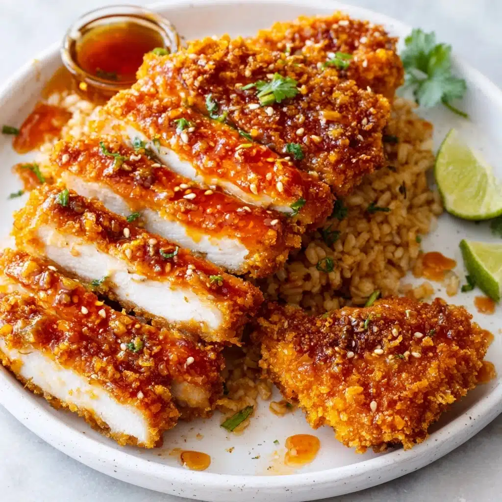 Baked Crunchy Hot Honey Chicken Recipe - Recipe Image