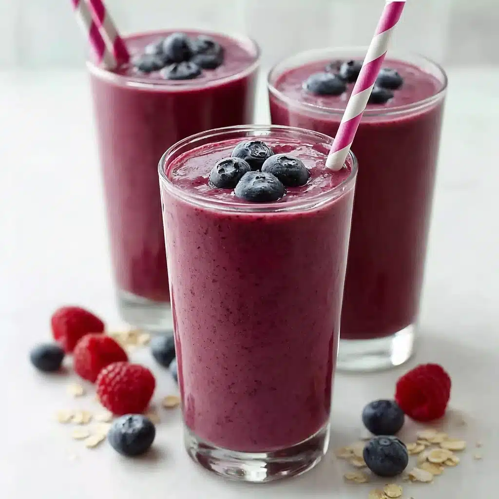 How to Make a Triple Berry Oat Tropical Smoothie Recipe - Recipe Image