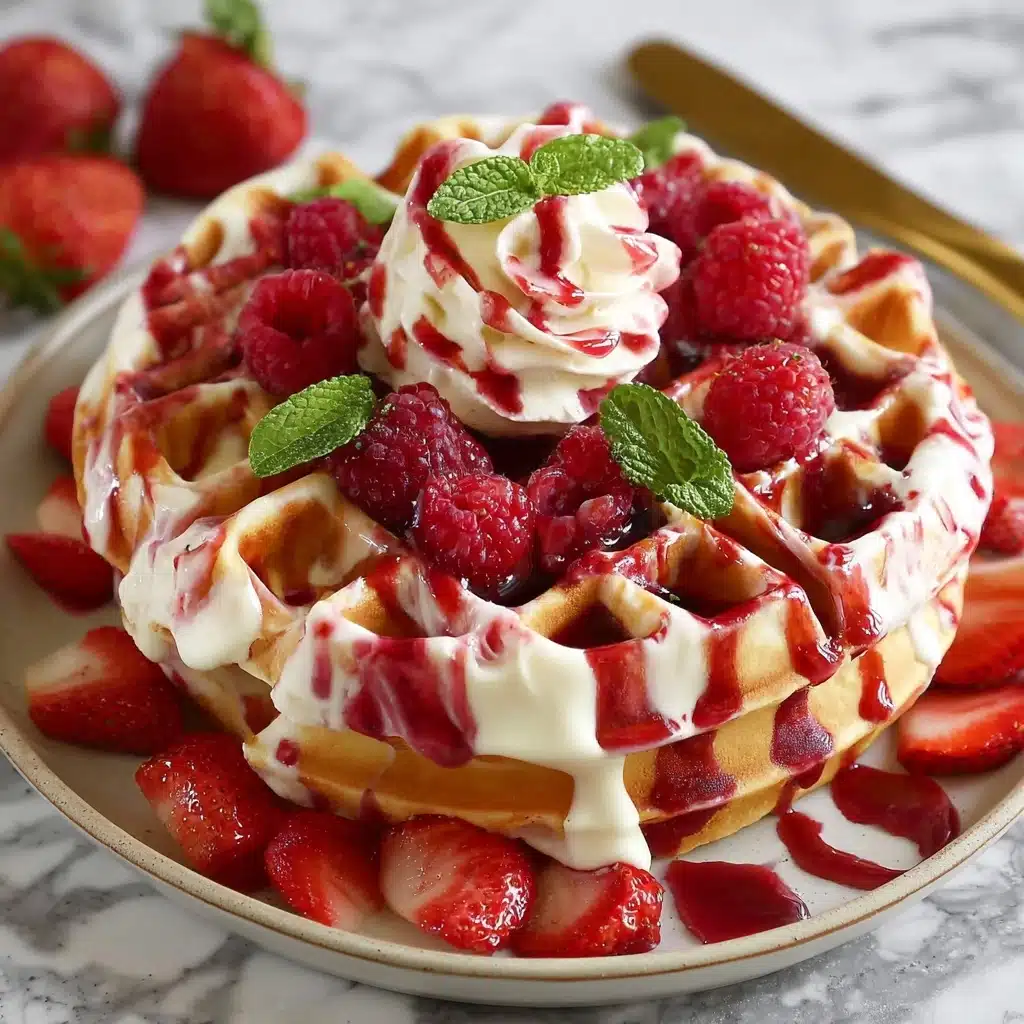 Red Velvet Marble Waffles Recipe - Recipe Image
