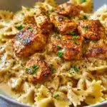Creamy Cajun Chicken Bowtie Pasta Skillet Recipe