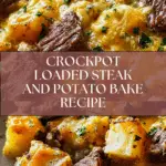 Crockpot Loaded Steak and Potato Bake Recipe