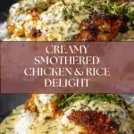 Creamy Smothered Chicken And Rice Recipe