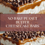 No Bake Peanut Butter Cheesecake Bars Recipe