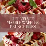 Red Velvet Marble Waffles Recipe