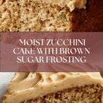 Sweet Glazed Zucchini Cake with Brown Sugar Icing Recipe