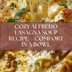 Decadent Creamy Alfredo Lasagna Soup Recipe