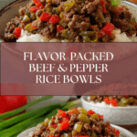 Beef and Pepper Rice Bowls Recipe