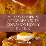 Pumpkin Cornbread with Cinnamon Honey Butter Recipe