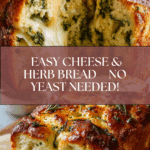Cheese, Herb & Garlic Quick Bread (No Yeast) Recipe