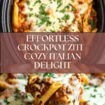 Savory Slow Cooker Baked Ziti Recipe
