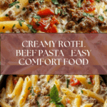 Creamy Rotel Pasta with Ground Beef Recipe